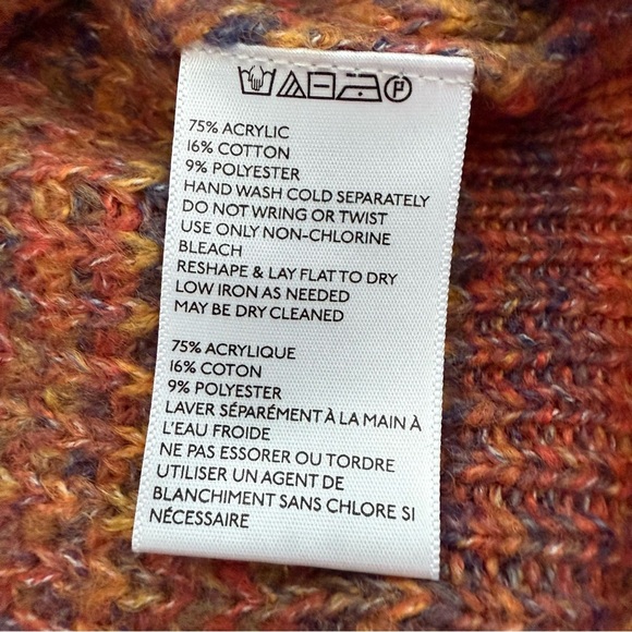 Women’s Urban Outfitters Space-Dyed Colorful Knit Turtleneck Sweater Size XS - Picture 14 of 16